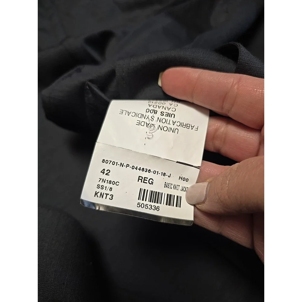 SAMUELSOHN Merino Wool Knit Jacket Gray Blazer Coat Men's 42R $795‎ Business